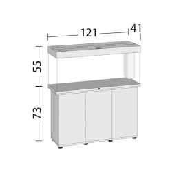 Aquarium RIO 240 BLANC JUWEL tout équipé avec meuble SBX