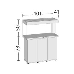 Aquarium RIO 180 BLANC JUWEL tout équipé avec meuble SBX